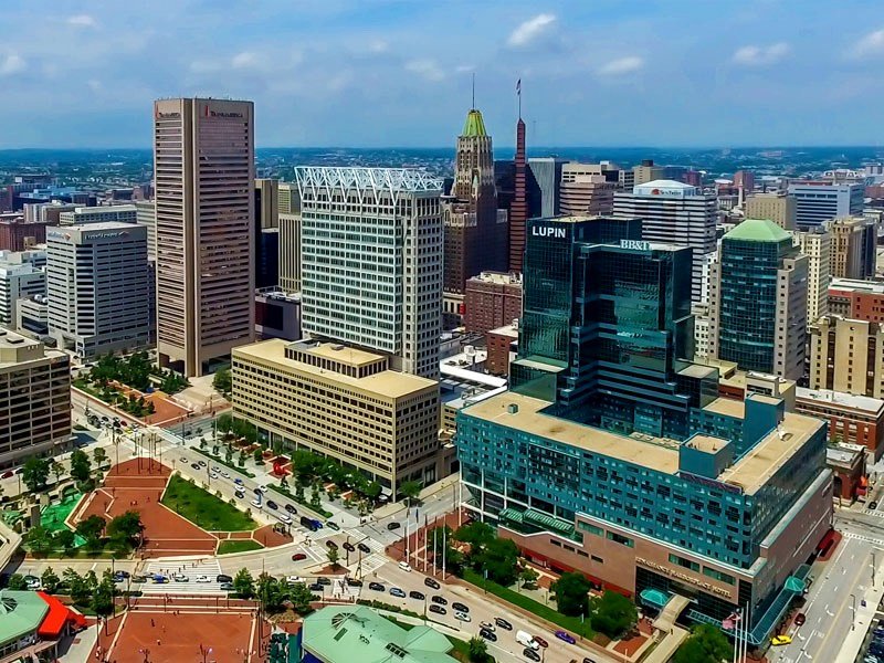 Baltimore Skyline Aerial Photo